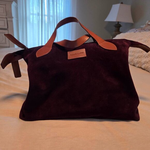 PARKER THATCH SUEDE BURGUNDY CHARLIE BAG - Picture 1 of 9